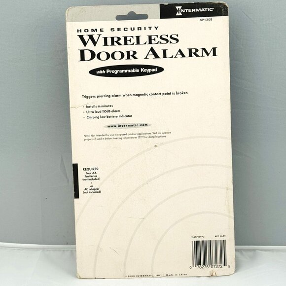 Intermatic Wireless Door Alarm Programmable Keypad Home Security White NIB - Picture 2 of 4